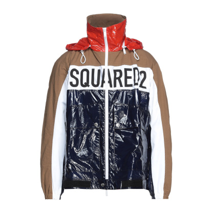 RRP€1100 DSQUARED2 Ripstop Jacket IT50 US40 L Wet Look Logo Elastic Cuffs Hooded - Image 3