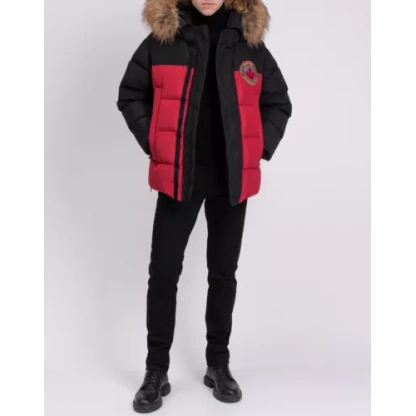 DSQUARED2 Down Puffer Jacket IT46 US36 S Raccoon Fur Zipped Sides Hood - Image 3