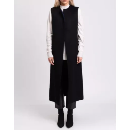 RRP€2035 VICTORIA BECKHAM Cashmere Gilet Size UK 14 / L-XL Longline Open Front - Image 3