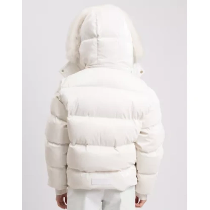 RRP €2600 NICOLE BENISTI Faraiya Down Puffer Jacket S Rabbit & Fox Fur Zipped - Image 4