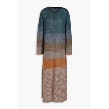 RRP €1410 MISSONI Long Cardigan IT44 US8 L Wool Blend Sequins Made in Italy