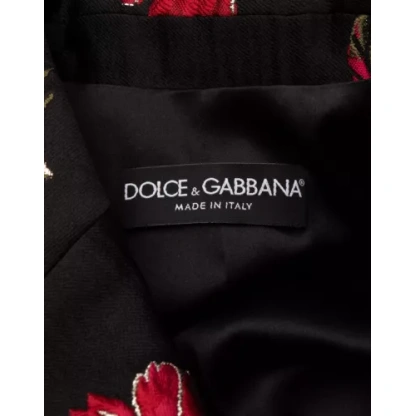 RRP €3580 DOLCE & GABBANA Jacquard Long Coat IT36 US0 UK4 XXS Silk Blend Floral - Image 4