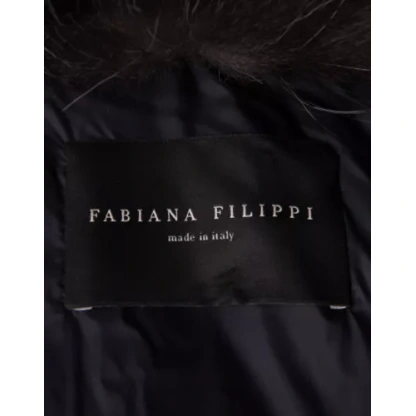 RRP €2115 FABIANA FILIPPI Down Quilted Coat IT46 UK16 US-L Padded Fox Fur - Image 7