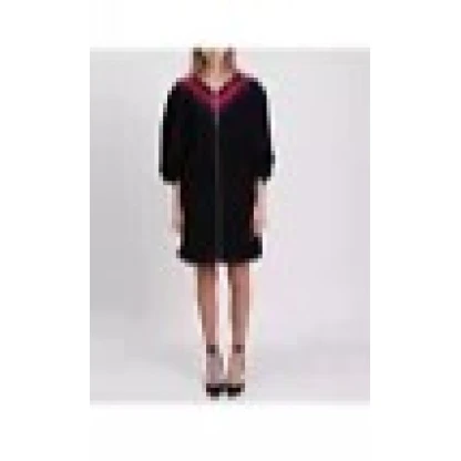 Gucci A-Line dress silk and wool blend with web stripe - Image 3